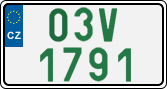 License plate of the Czech Republic, Oldtimers (2001)