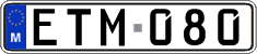 License plate of Malta, Regular plates (ABC 123)