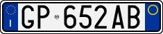 License plate of Italy, Cars (1994 year series)