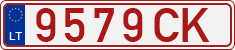 License plate of Lithuania, Transit plates