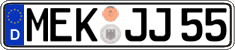 German license plate, Regular plates