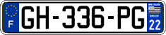 French license plate, SIV (ordinary)