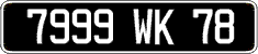 French license plate, FNI