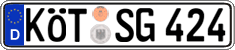 German license plate, Regular plates