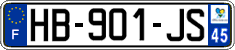 French license plate, SIV (ordinary)