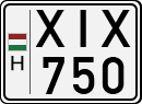 license plates of Hungary, Cars (1990)