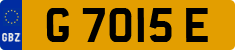 License plate of Gibraltar, Regular car plates (G 1234 A)