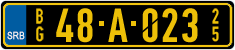 License plate of Serbia, Diplomatic