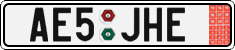 License plate of the Czech Republic, Export transit plates