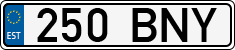 License plate of Estonia, Regular car plates