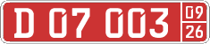 License plate of Kyrgyzstan, Diplomatic