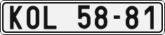 License plate of the Czech Republic, Cars (1960)