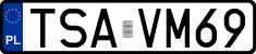 License plates of Poland, Regular car plates