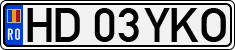 License plate of Romania, Regular plates