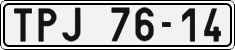 License plate of the Czech Republic, Cars (1960)