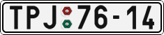 License plate of the Czech Republic, Cars (1960)