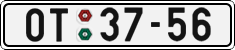 License plate of the Czech Republic, Cars (1960)