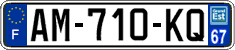 French license plate, SIV (ordinary)