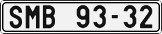 License plate of the Czech Republic, Cars (1960)