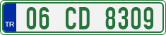 License plate of Turkey, Diplomatic
