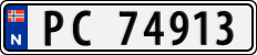 License plate of Norway, Cars