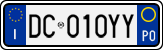 License plate of Italy, Cars (1994 year series)