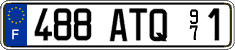 French license plate, FNI