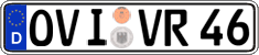 German license plate, Regular plates