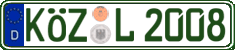 German license plate, Regular plates