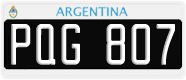 License plate of Argentina, Cars (1995, ABC 123)