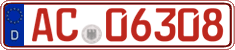 German license plate, Red license plates