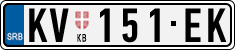 License plate of Serbia, Cars