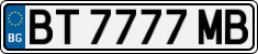 License plate of Bulgaria, Cars