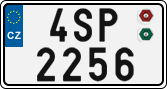 License plate of the Czech Republic, Cars (2001)