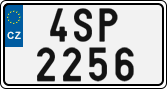 License plate of the Czech Republic, Cars (2001)