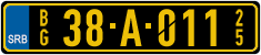 License plate of Serbia, Diplomatic