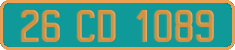 French license plate, Diplomatic