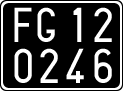 License plate of Italy, Cars (1927 year series)