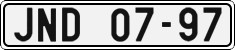 License plate of the Czech Republic, Cars (1960)