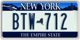 New York, County plate (AB-123)