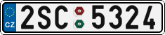 License plate of the Czech Republic, Cars (2001)