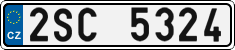 License plate of the Czech Republic, Cars (2001)