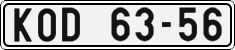 License plate of the Czech Republic, Cars (1960)