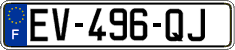 French license plate, SIV (ordinary)
