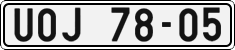 License plate of the Czech Republic, Cars (1960)