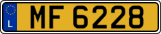 License plate of Luxembourg, 2003 year system