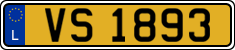 License plate of Luxembourg, 2003 year system