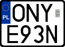 License plates of Poland, Special vehicles and motorcycles