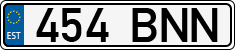 License plate of Estonia, Regular car plates