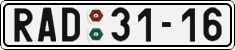 License plate of the Czech Republic, Cars (1960)
